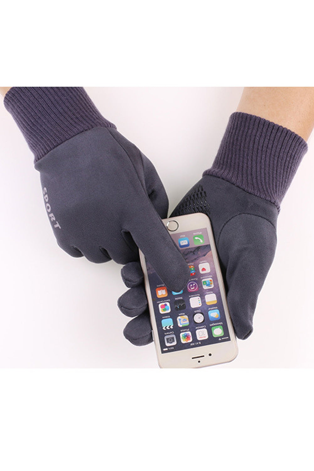 Women Elegant Stretchable Solid Colored Thick Suede Gloves