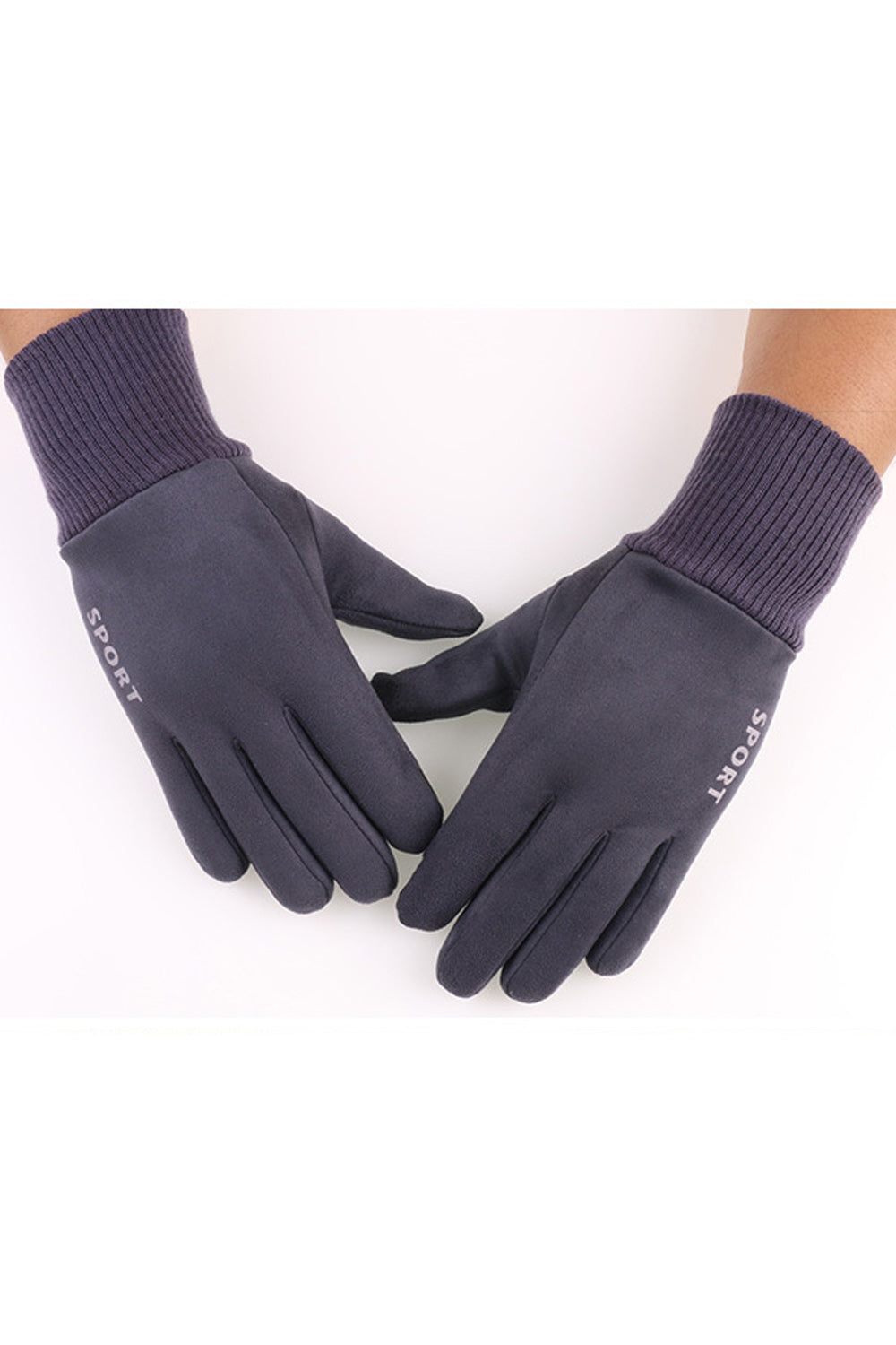 Women Elegant Stretchable Solid Colored Thick Suede Gloves