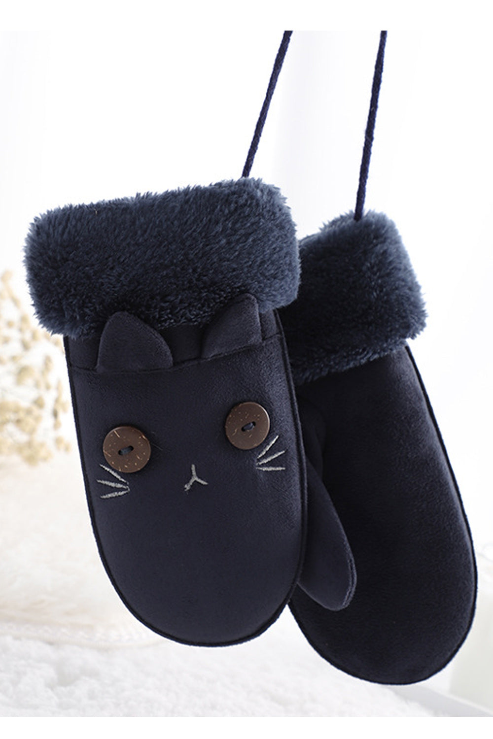 Women Cozy Winter Solid Colored Soft Easy Windproof Suede Gloves