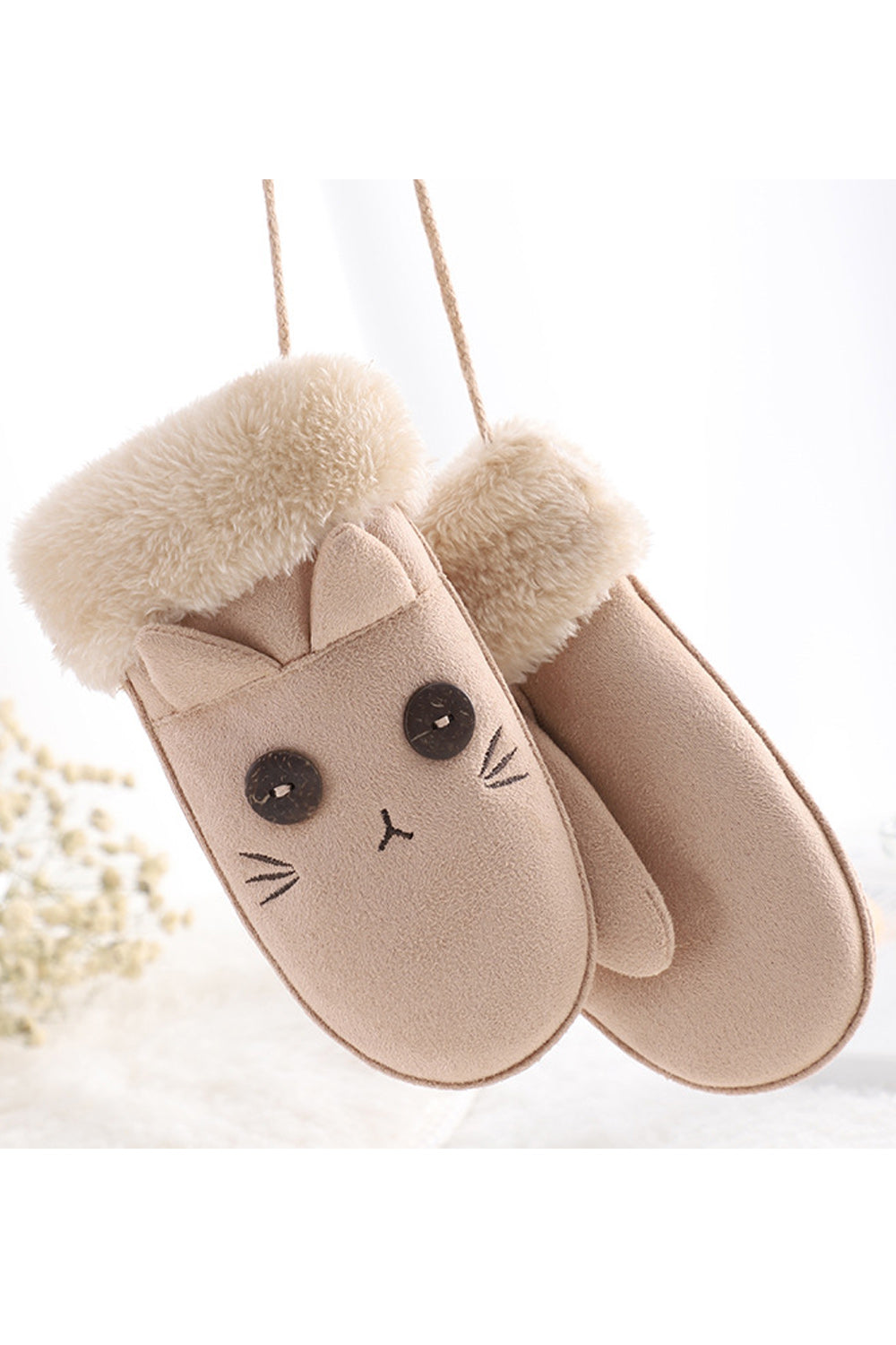Women Cozy Winter Solid Colored Soft Easy Windproof Suede Gloves