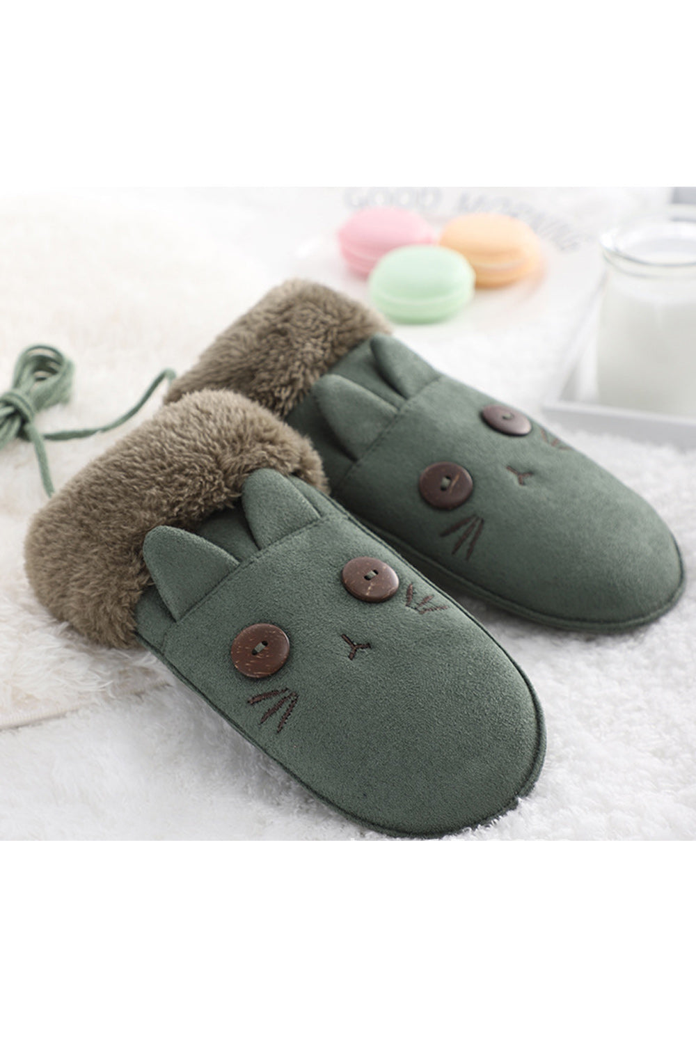 Women Cozy Winter Solid Colored Soft Easy Windproof Suede Gloves