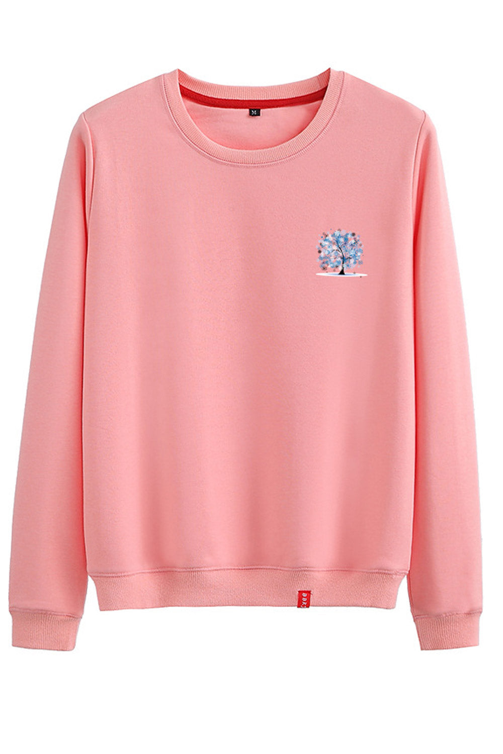 Women Simple Styled Warm Round Neck Easy Sweatshirt