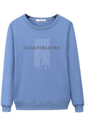 Women Elasticated Hem Long Sleeve Comfortable Sweatshirt