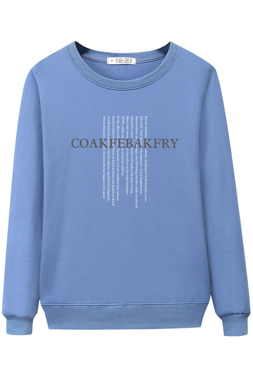 Women Elasticated Hem Long Sleeve Comfortable Sweatshirt
