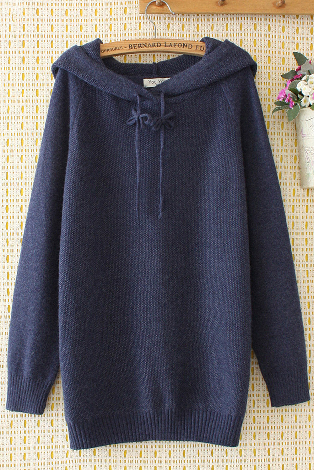 Women Elegant Solid Pattern Cozy Windproof Hoodie