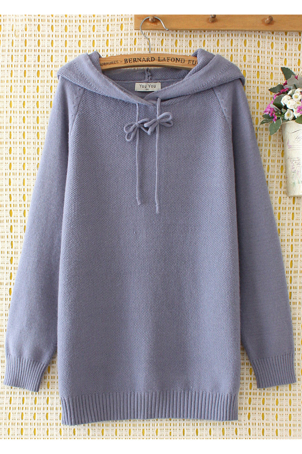 Women Elegant Solid Pattern Cozy Windproof Hoodie