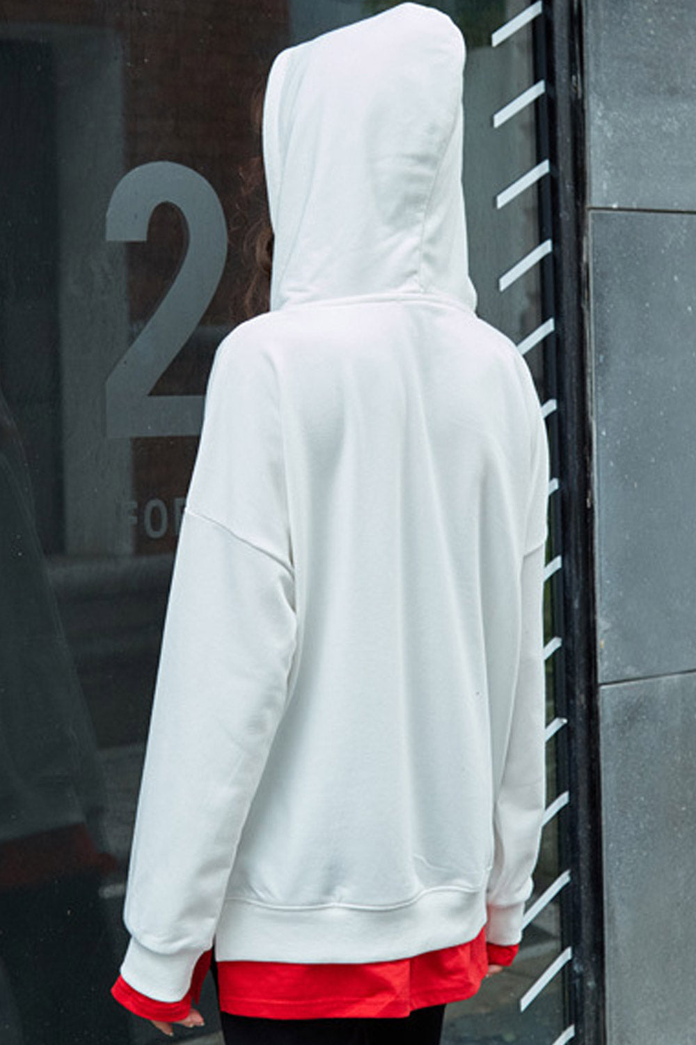 Women Elegant Winter Solid Pattern Long Sleeve Hoodie