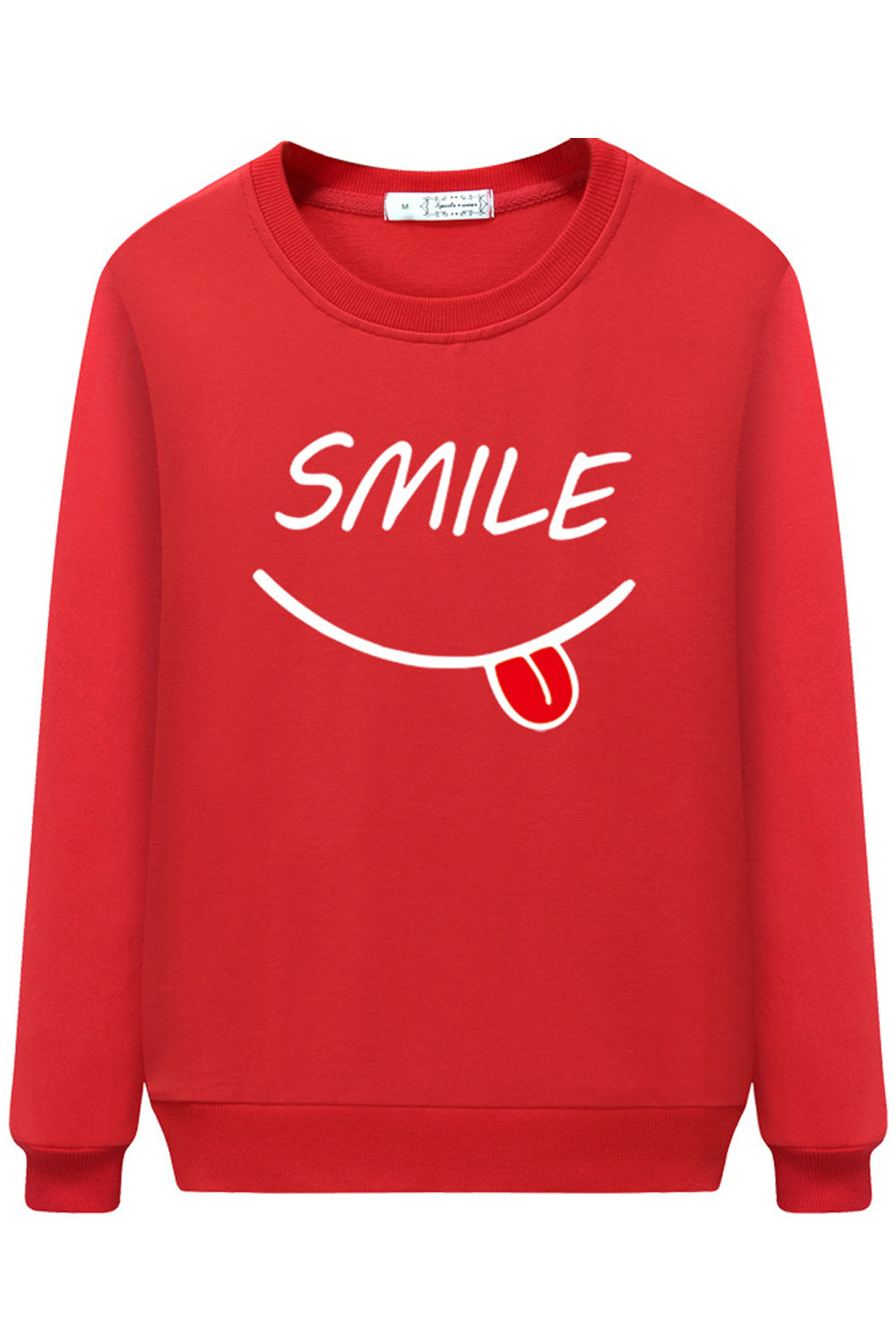 Women Stylish Printed Pattern Round Neck Cozy Sweatshirt