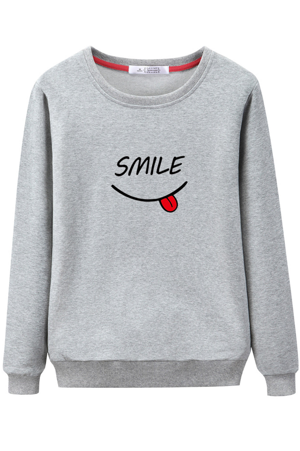 Women Stylish Printed Pattern Round Neck Cozy Sweatshirt