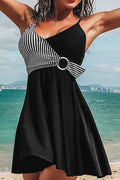 Women Two Piece High Waist Flower Printed Halter Neck Summer Swimwear Set