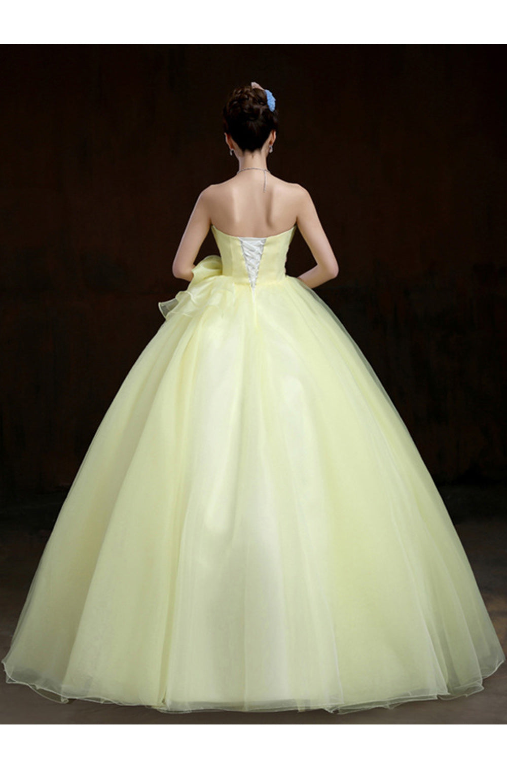 Women Elegant Solid Pattern Beautiful Off-Shoulder Easy Wedding Dress