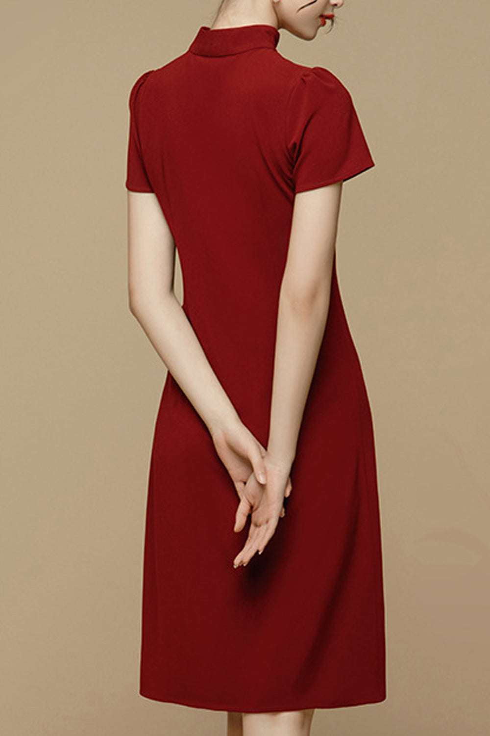 Women Comfy Short Sleeve Short Length Skirt Pretty Evening Party Dress