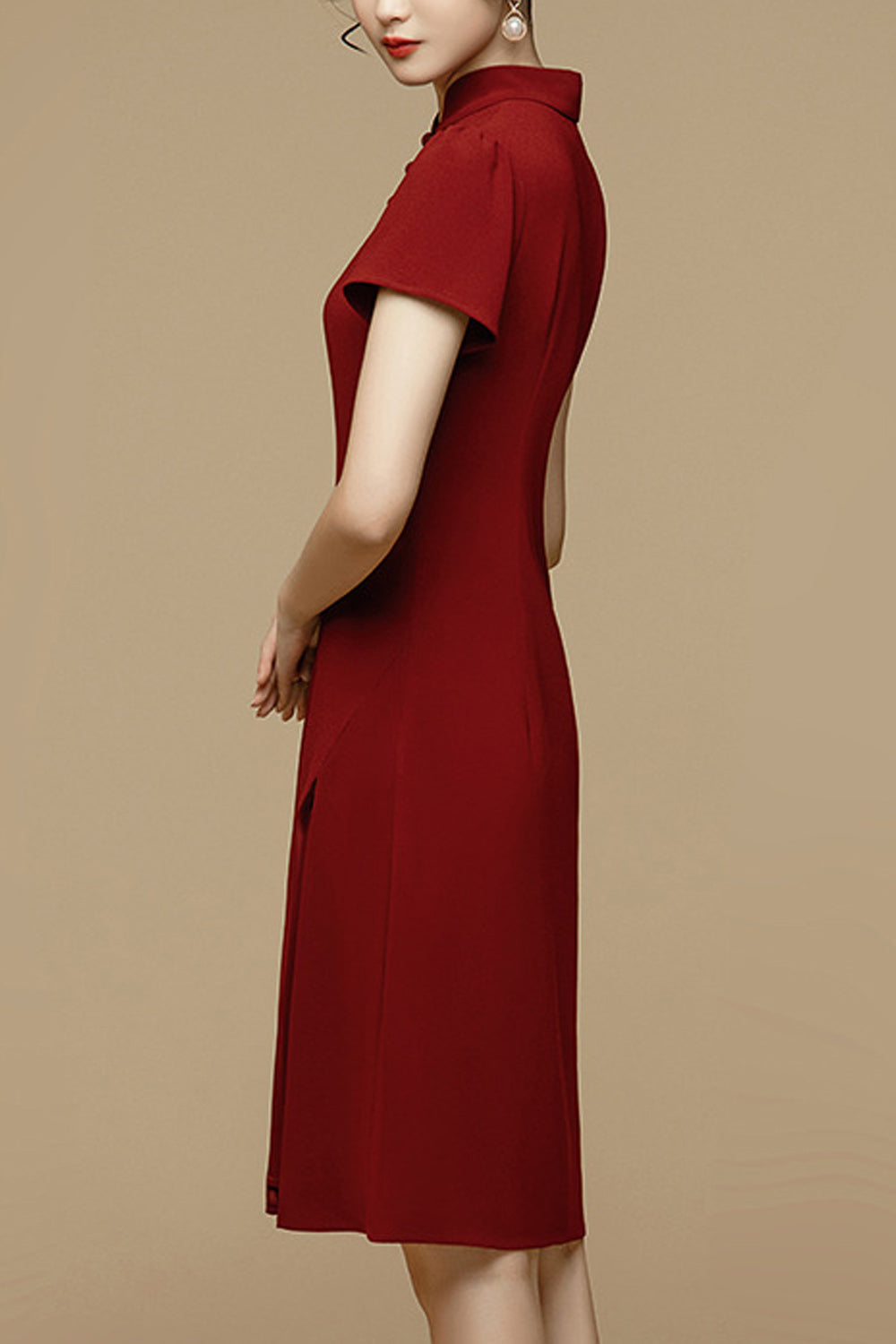 Women Comfy Short Sleeve Short Length Skirt Pretty Evening Party Dress