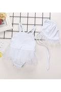Baby Girls Solid Colored Cute Strap Neck Summer Swimwear