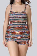 Women Two Piece Elegant Printed Style Strap Neck Soft Swimwear