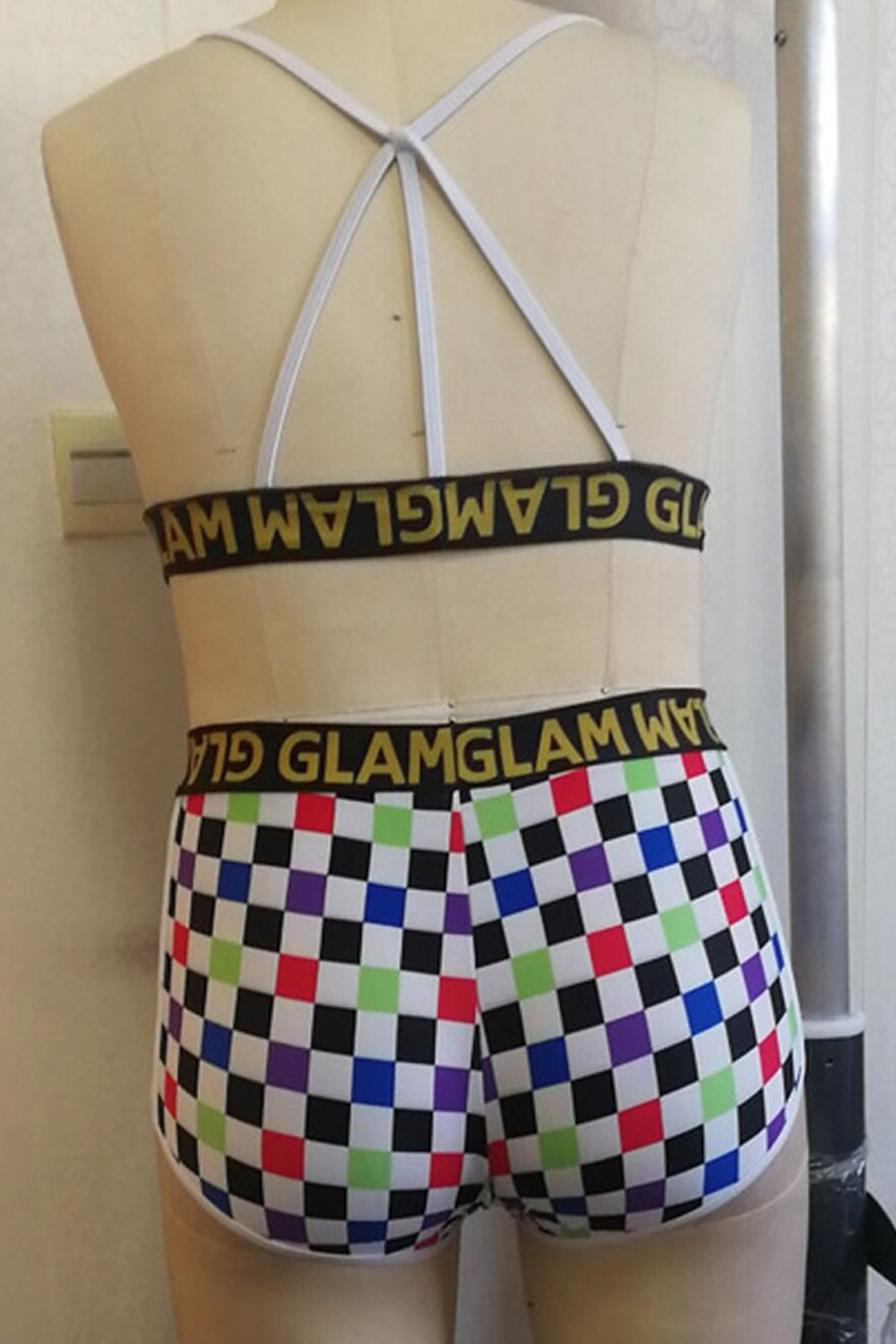 Women Comfy Elastic Waist Cross Strap V-Neck Fashionable Two Piece SWimwear