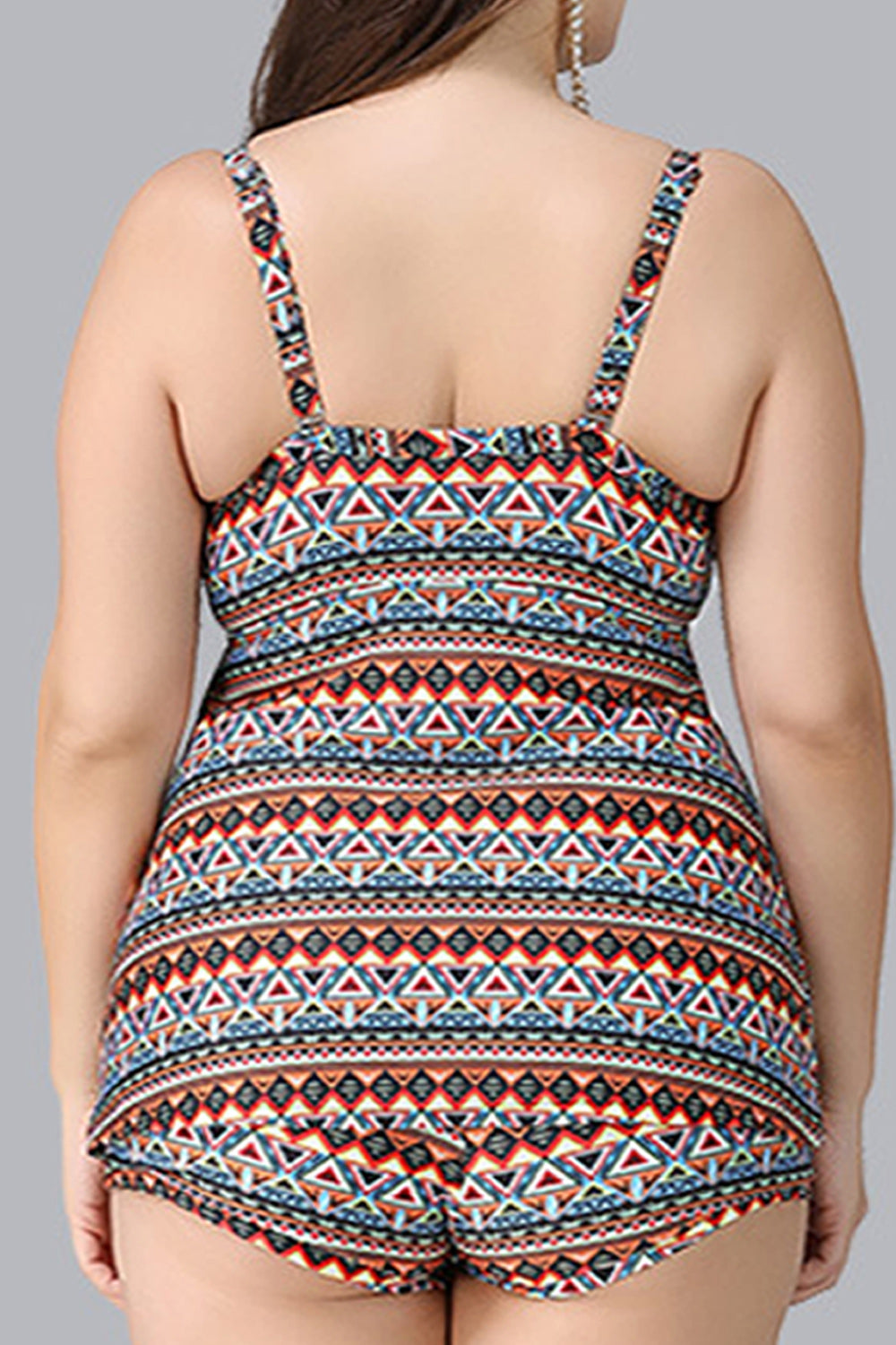 Women Two Piece Elegant Printed Style Strap Neck Soft Swimwear