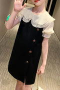 Kids Girls Summer Breathable Casual Short Sleeve Thin Round Neck Cute Dress