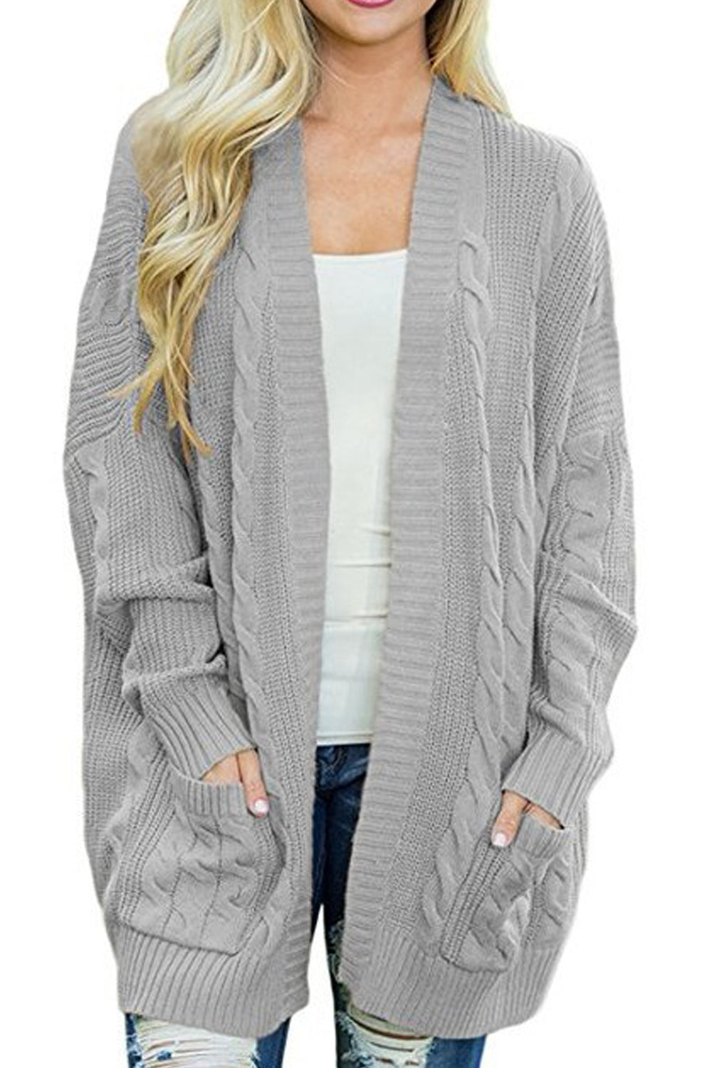Women Pretty Winter Solid Pattern Tremendous Long Sleeve Cardigan