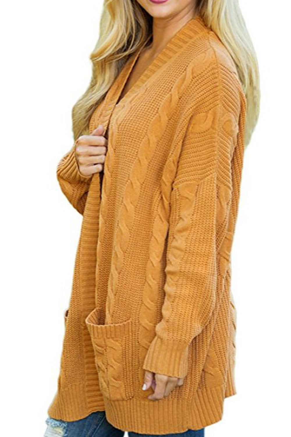 Women Pretty Winter Solid Pattern Tremendous Long Sleeve Cardigan