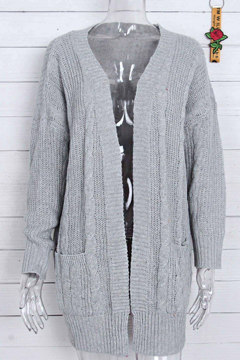 Women Pretty Winter Solid Pattern Tremendous Long Sleeve Cardigan