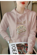 Women Fashion Letter Printed Long Sleeve Smooth Soft Casual & Outdoor Hoodie