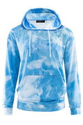 Women lovely Tie-Dye pattern Ribbed Cuffs Long Sleeves Drawstring Casual Hoodie