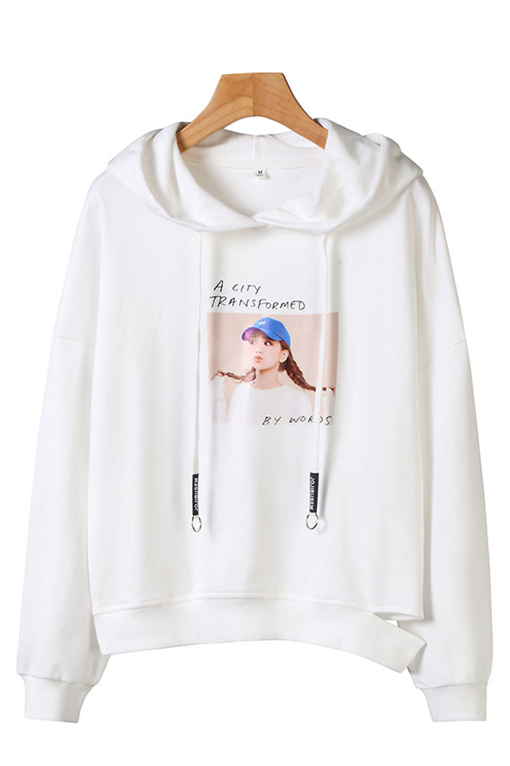 Women Fashionable Printed Long Sleeve Warm Windproof Long Sleeve Superb Casual Pullover Hoodie