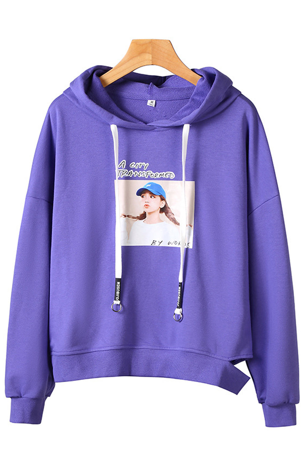 Women Fashionable Printed Long Sleeve Warm Windproof Long Sleeve Superb Casual Pullover Hoodie