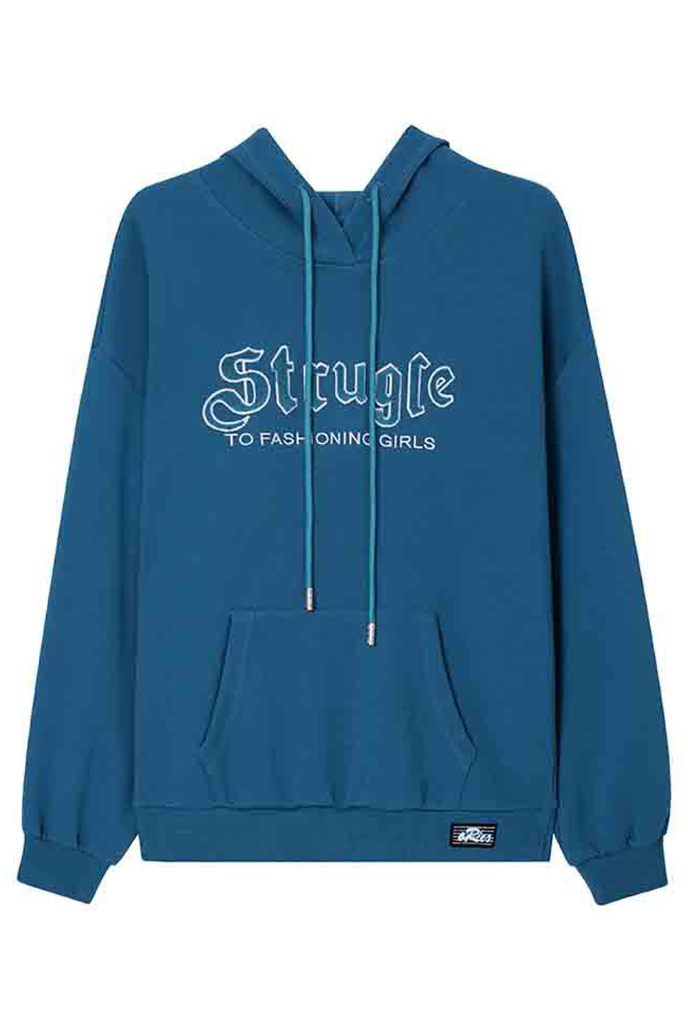Women Trendy Letter Printed Relax Fit Side Pocket Long Sleeve Drawstring Fashion Pullover Hoodie