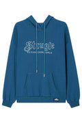 Women Trendy Letter Printed Relax Fit Side Pocket Long Sleeve Drawstring Fashion Pullover Hoodie