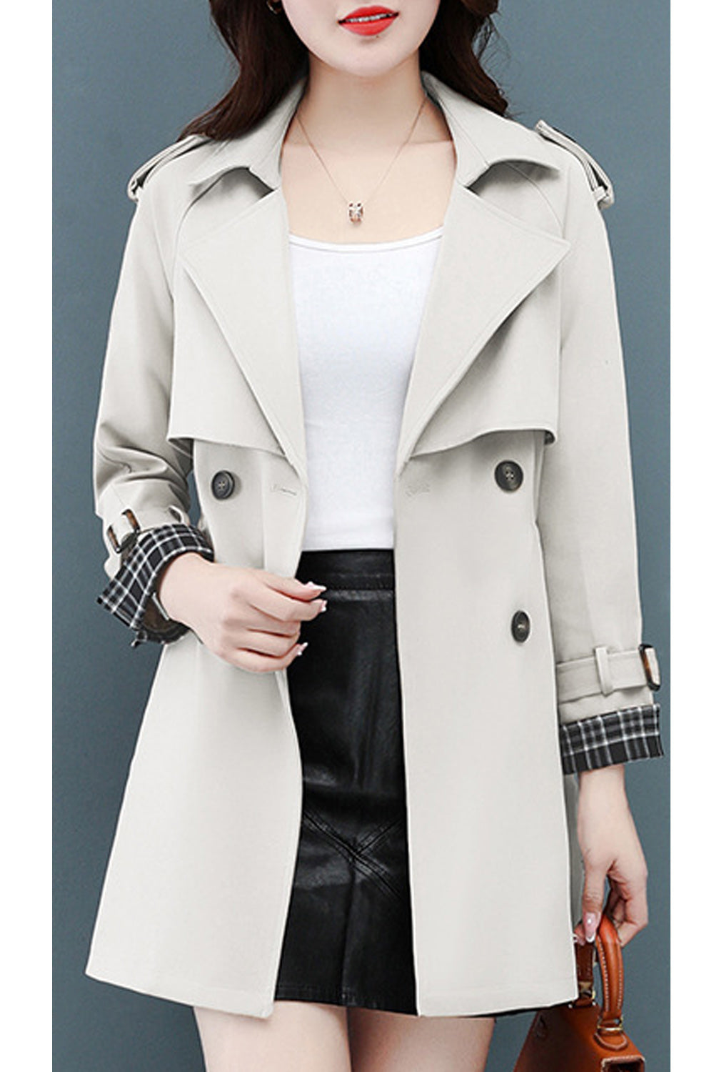 Women Awesome Solid Colored Collar Neck Comfortable Long Sleeve Casual Winter Coat