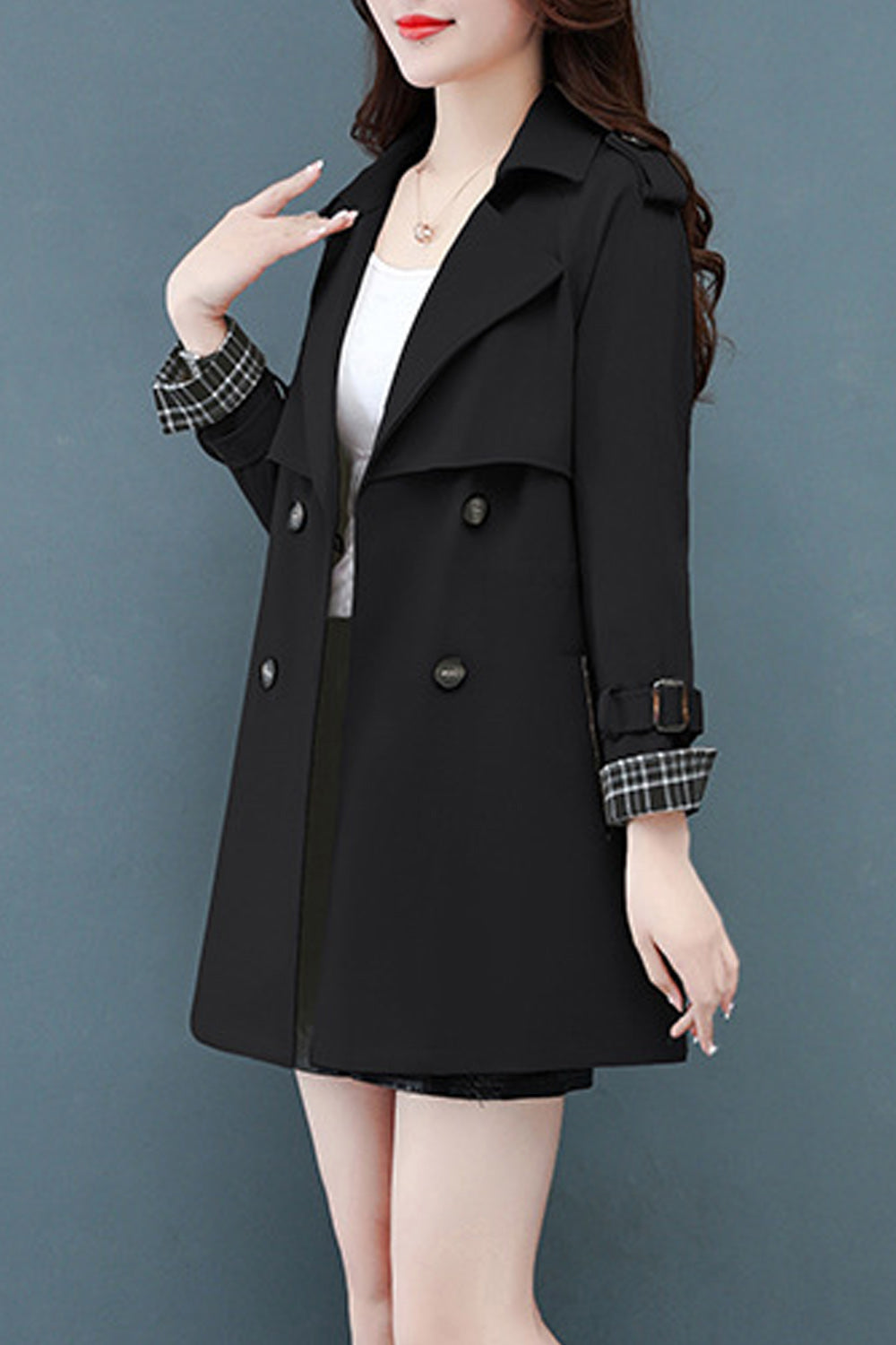Women Awesome Solid Colored Collar Neck Comfortable Long Sleeve Casual Winter Coat