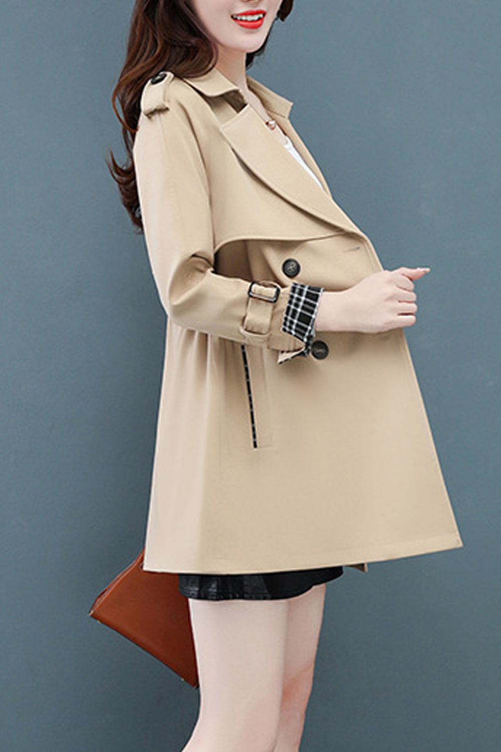 Women Awesome Solid Colored Collar Neck Comfortable Long Sleeve Casual Winter Coat