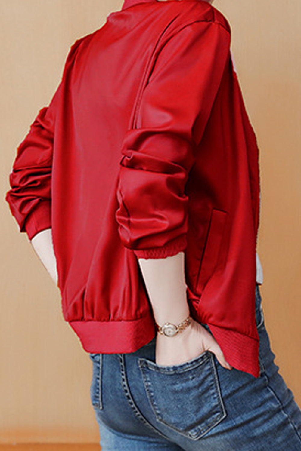 Women Trendy Fashion Long Sleeve Decent Styled Solid Colored Casual Jacket