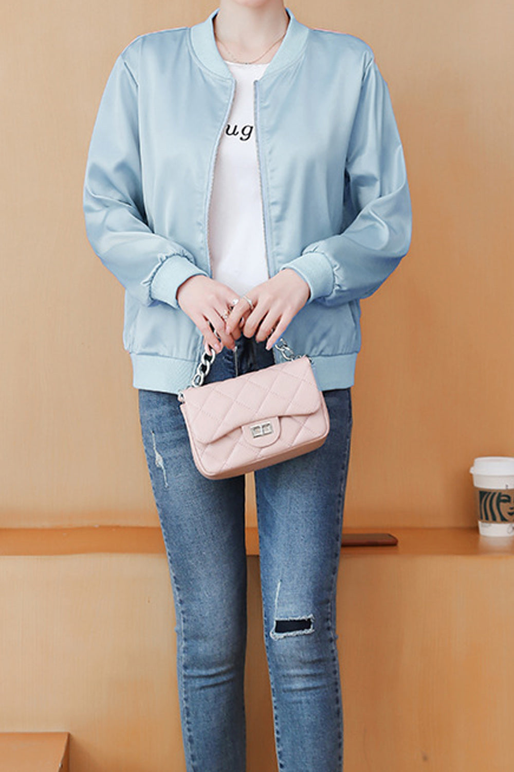 Women Trendy Fashion Long Sleeve Decent Styled Solid Colored Casual Jacket