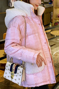 Women Breathable Loose Style Long Length Solid Colored Easy Padded Jacket