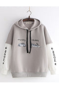 Women Wonderful Letter Printed Long Sleeve Warm Magnificent Casual Winter Pullover Hoodie