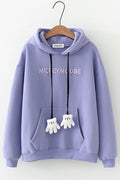 Women Decent Styled Solid Colored Cozy Long Sleeve Wonderful Hoodie