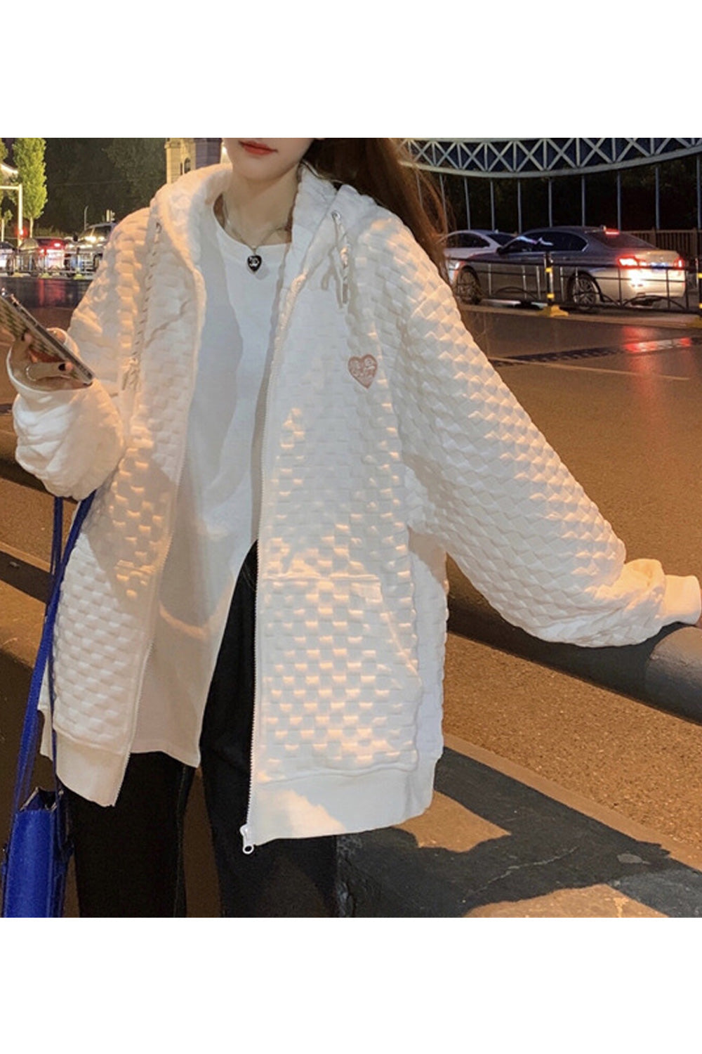 Women Trendy Solid Colored Thick Zipper Closure Long Sleeve Autumn & Winter Season Hoodie