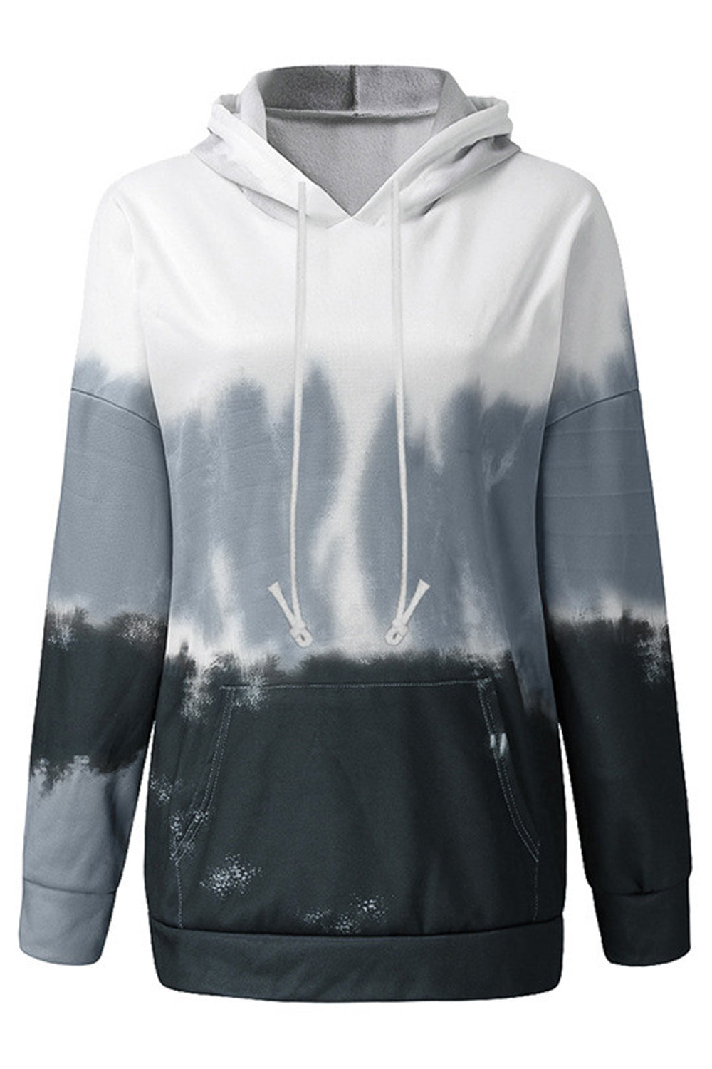 Women Trendy Solid Colored Long Sleeve Warm Drawstring Convenient Hoodie