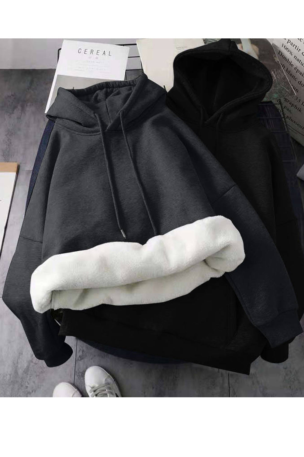 Women Lace Up Heart Loose Fit Hoodie