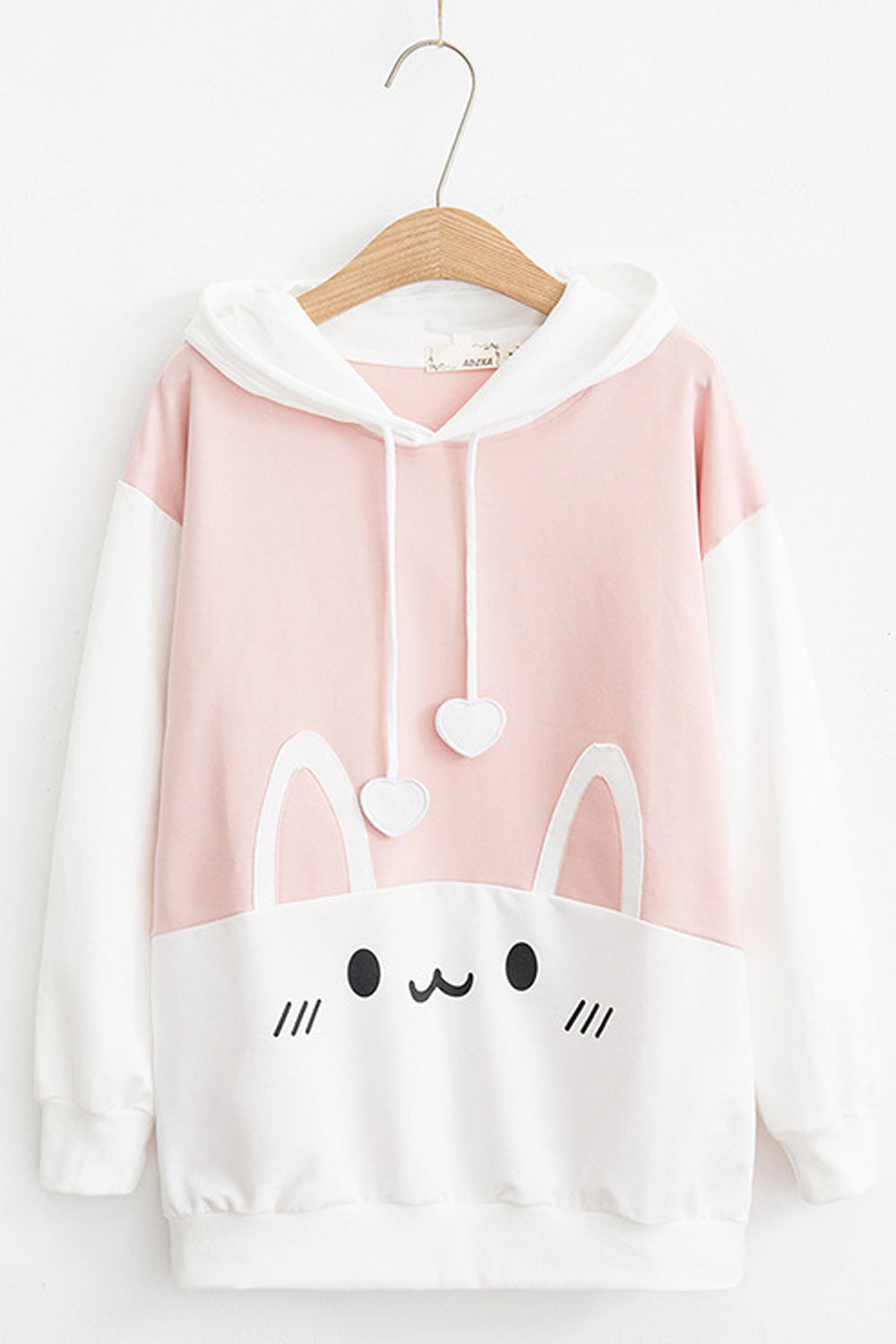 Women Warm Cartoon Pattern Lovely Long Sleeve Winter Season Casual Pullover Hoodie