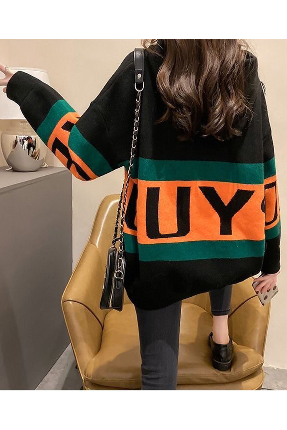 Women Thick Long Sleeve Loose Drawstring Winter Season Casual Fashionable Printed Hoodie