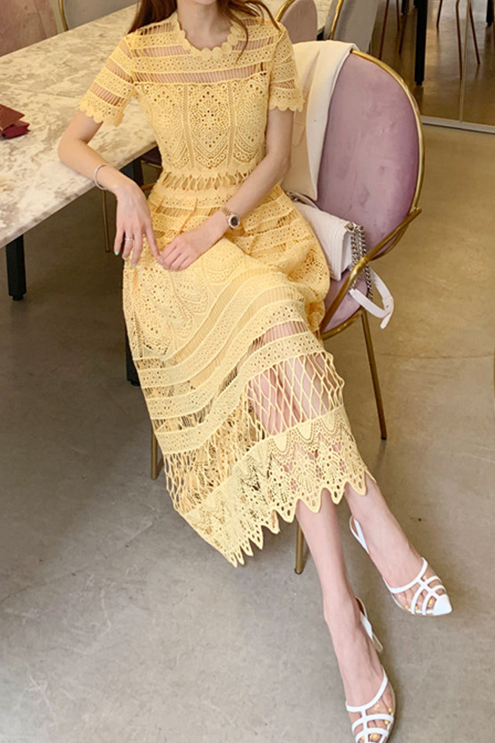 Women Button V-Neck Full Sleeve Mini Skirt Party Dress