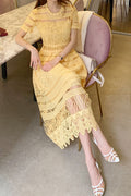 Women Button V-Neck Full Sleeve Mini Skirt Party Dress