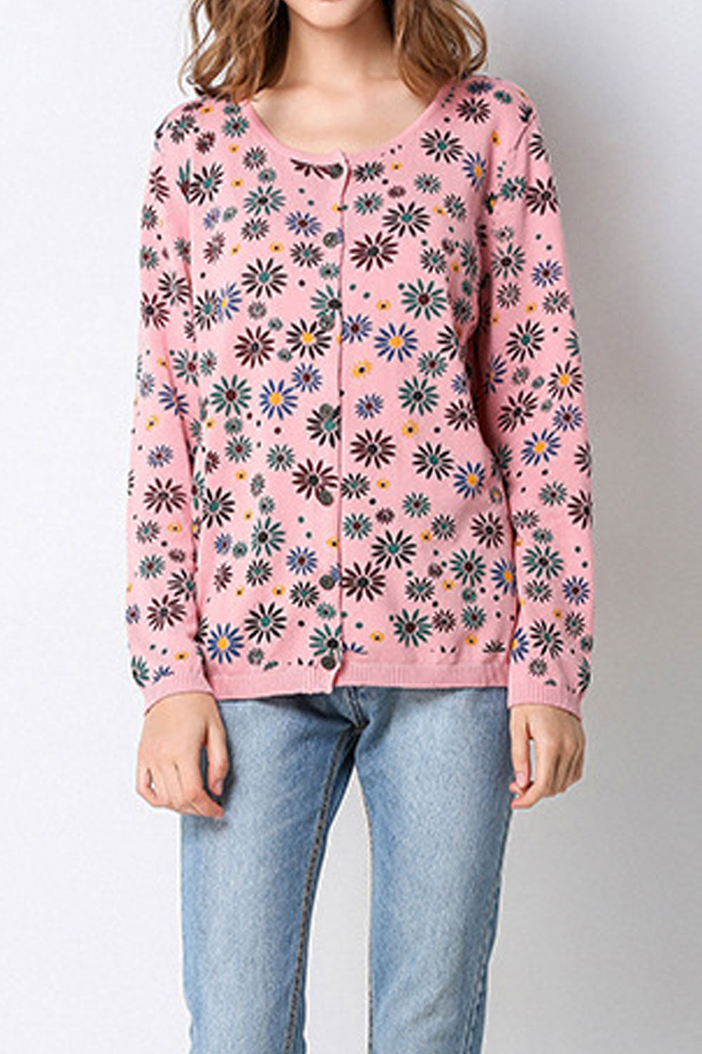 Women Elegant Simple Long Sleeve Thick Windproof Cardigan