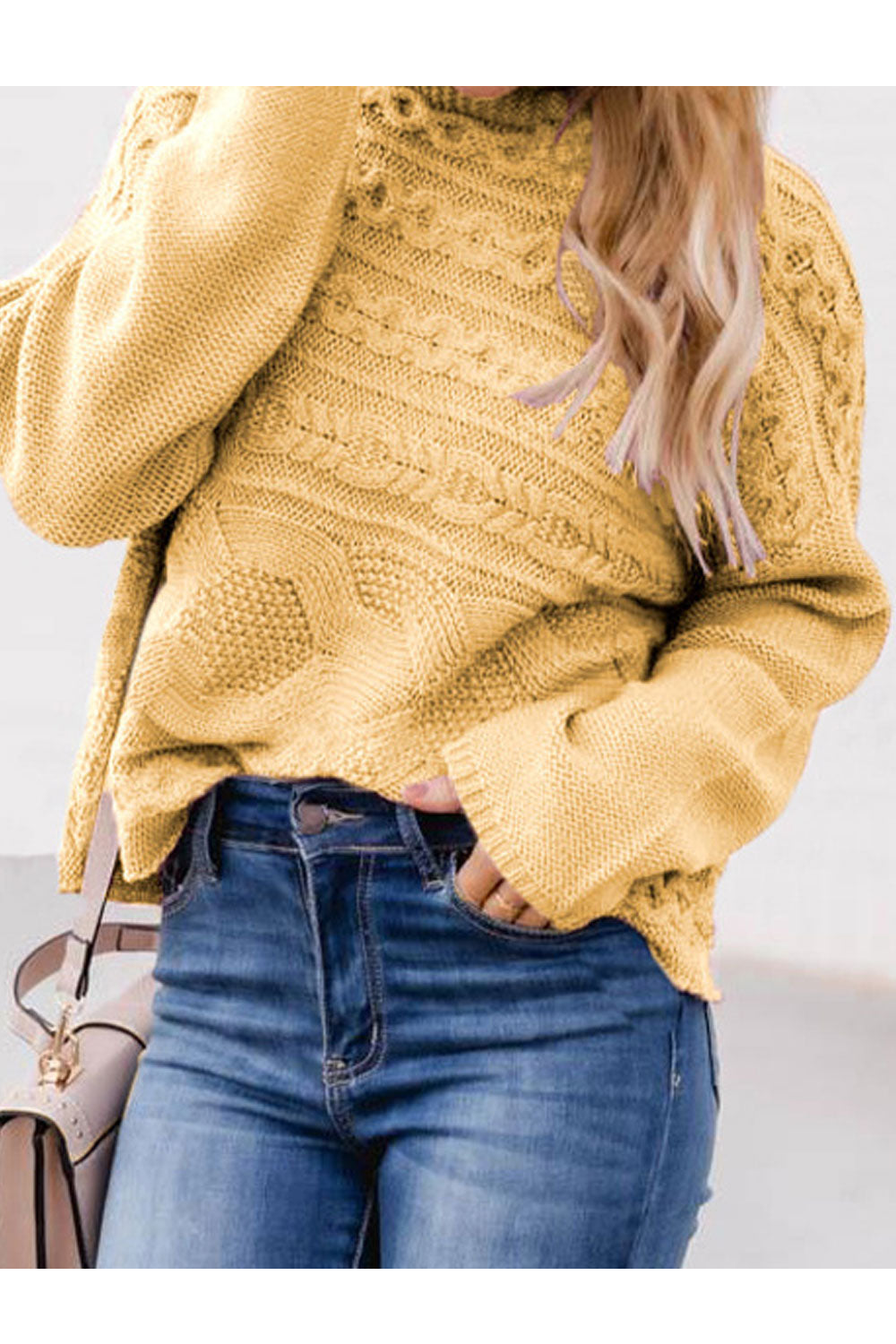 Women Magnificent Knitted Long Sleeve Round Neck Solid Pattern Amazing Pullover Winter Casual Sweater