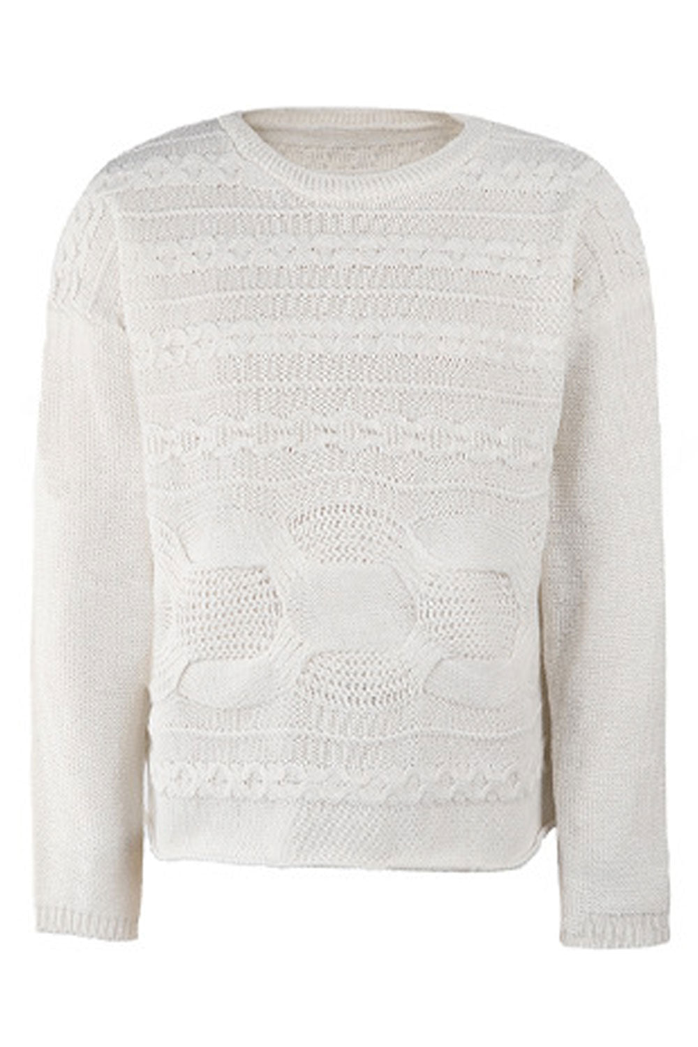 Women Magnificent Knitted Long Sleeve Round Neck Solid Pattern Amazing Pullover Winter Casual Sweater