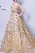 Women Off Shoulder Pearls Decorated Wedding Dress